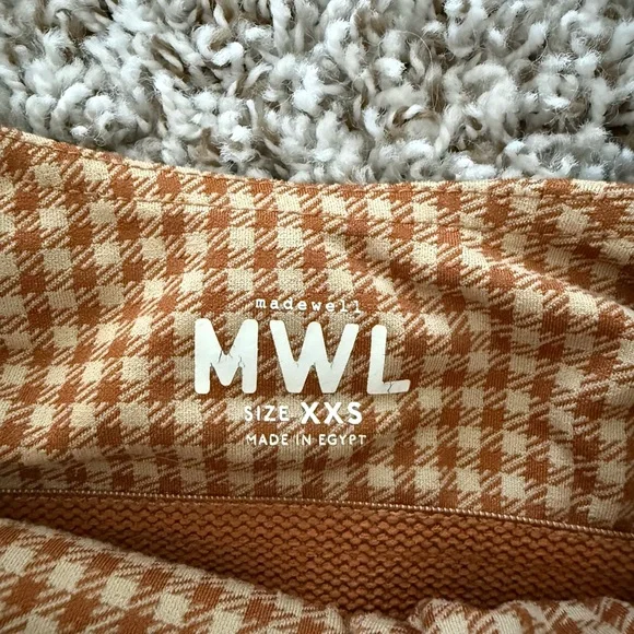 Brown Checkered Women's Crop Top/ Sports Bra
